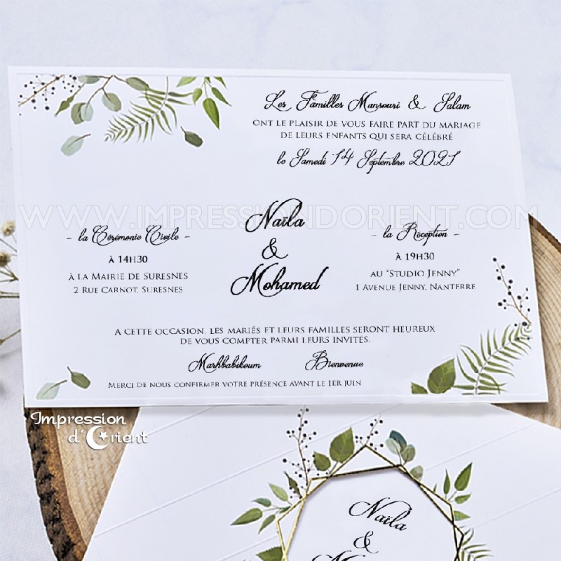 ALMA - Sample wedding invitation