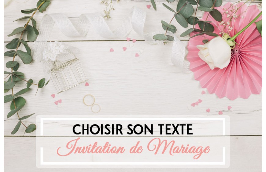 Exemples de texte invitation mariage